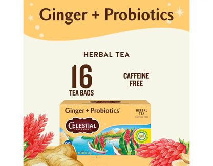 Ginger + Probiotics Herbal Tea
