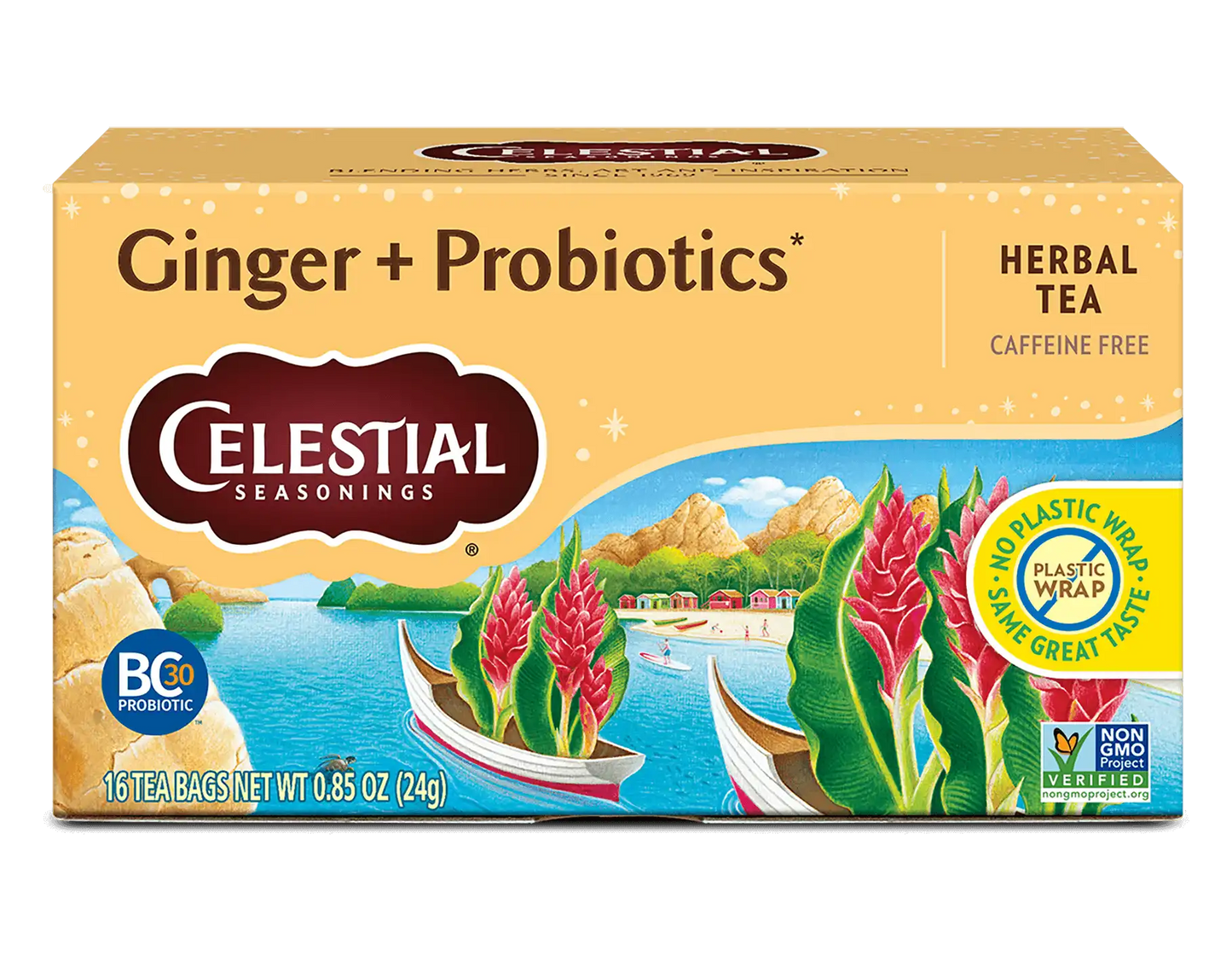 Ginger + Probiotics Herbal Tea