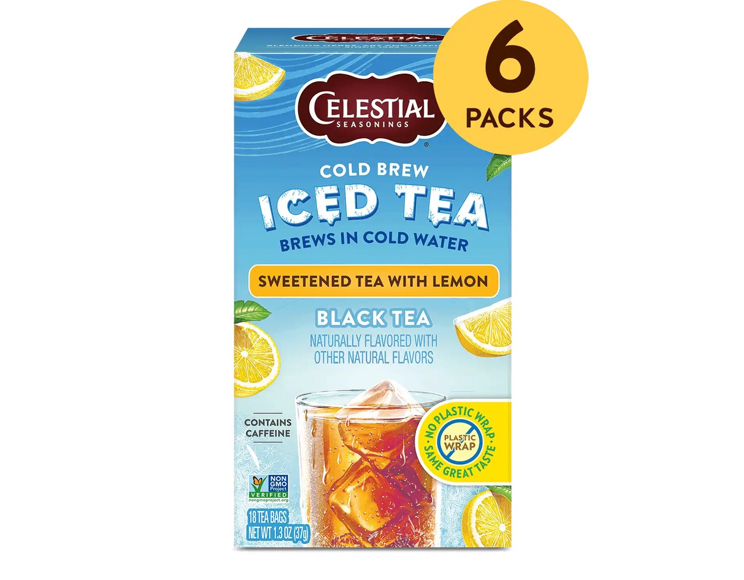 Cold Brew Iced Tea, Sweetened Tea with Lemon