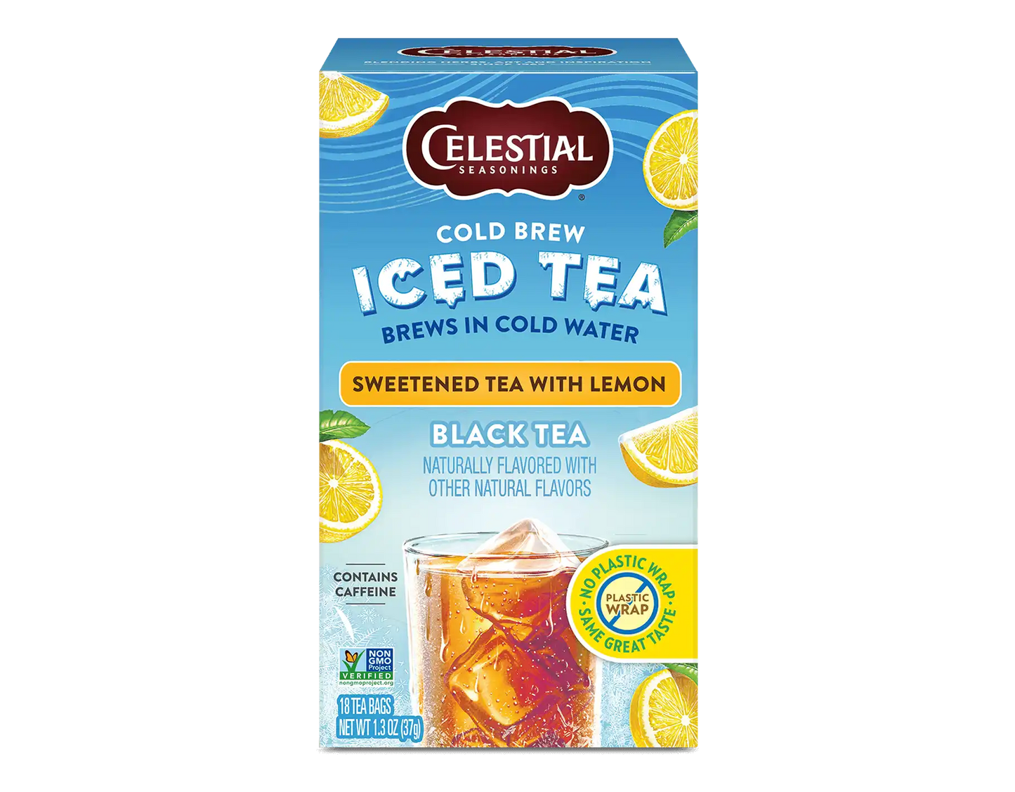 Cold Brew Iced Tea, Sweetened Tea with Lemon