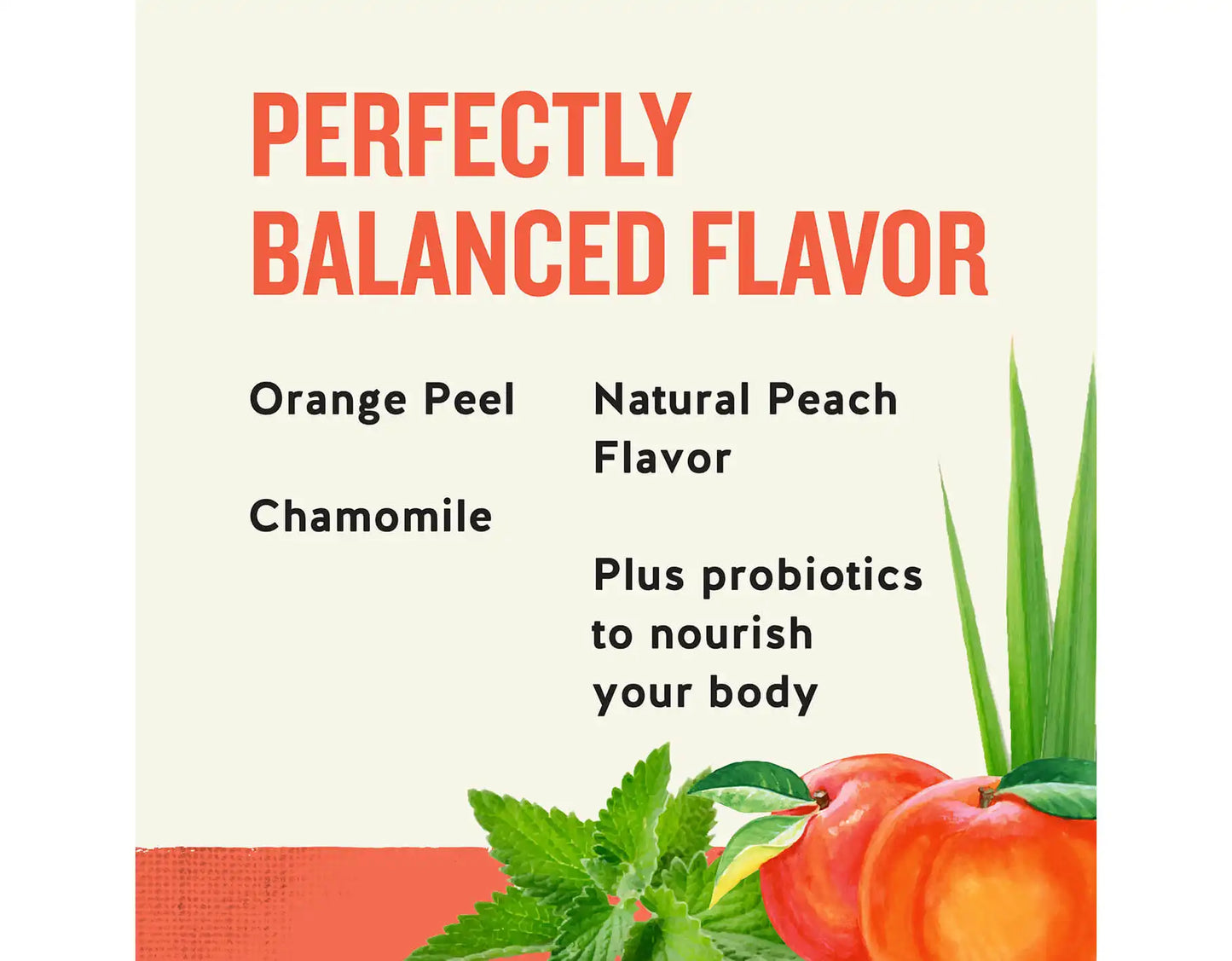 Peach + Probiotics Herbal Tea