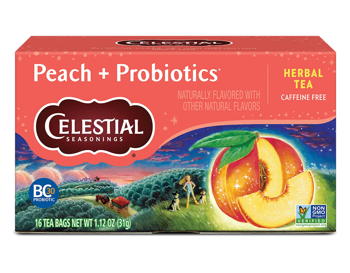 Peach + Probiotics Herbal Tea