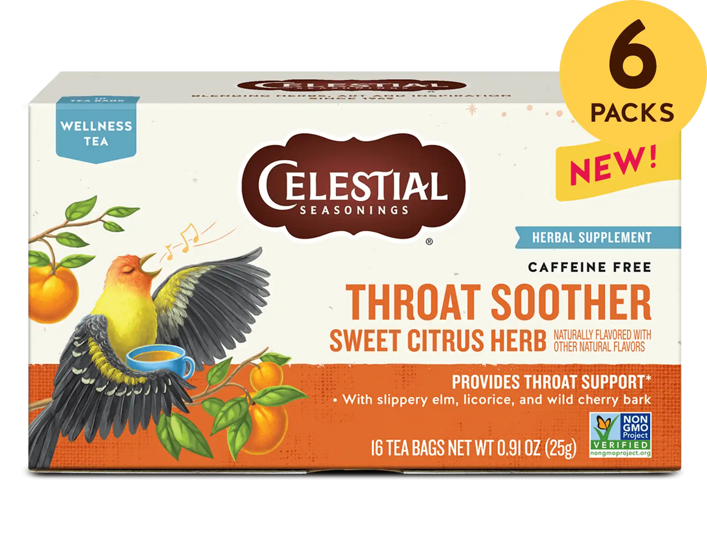 Throat Soother Wellness Tea, Sweet Citrus Herb