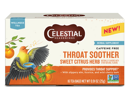 Throat Soother Wellness Tea, Sweet Citrus Herb