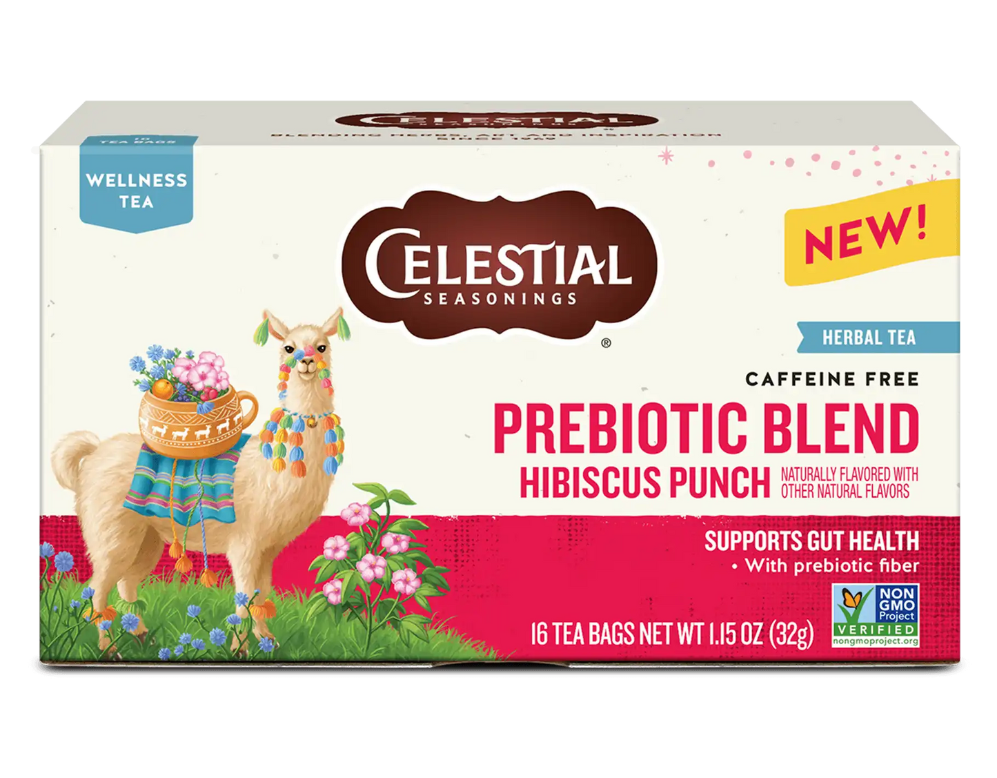 Prebiotic Blend Wellness Tea with Hibiscus